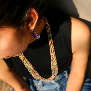 Aretes Rarámuri con Figura de Mujer | Chaquira con identidad